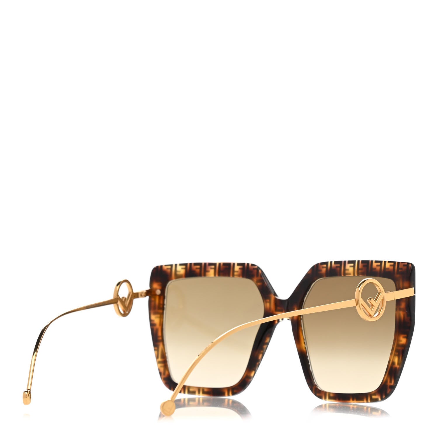 Fendi Acetate Metal F is Fendi FF Butterfly Sunglasses FF 0410/S Havana 4 of 6