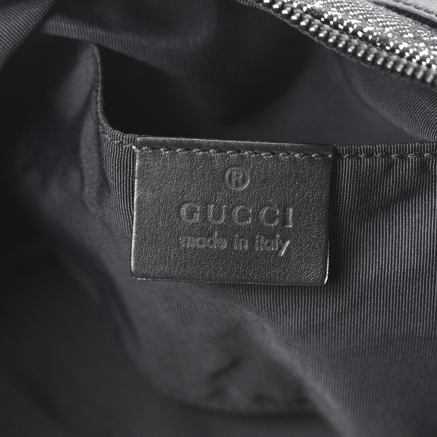 Gucci Denim Monogram Pochette Black 6 of 10