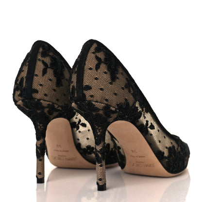 Jimmy Choo Lace Abel Pump 38 Black 4 of 8