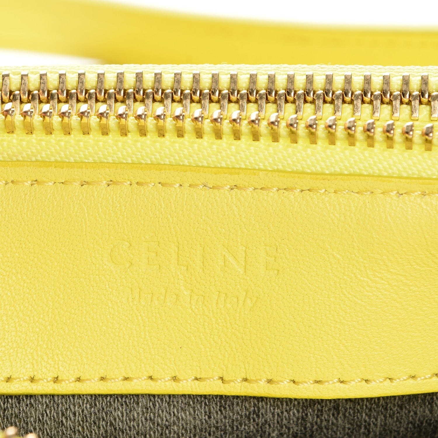 Celine Lambskin Small Trio Crossbody Bag Fluo Yellow 6 of 11