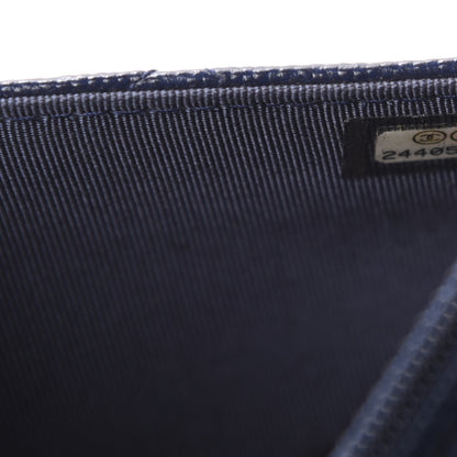 Chanel Caviar Quilted Wallet On Chain WOC Navy Blue 12 of 13