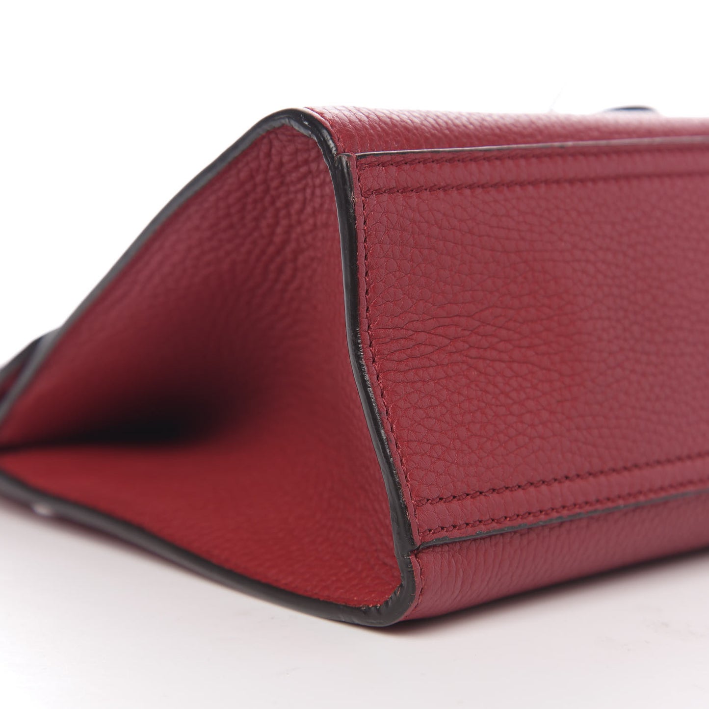 Calfskin Mini GG Marmont Top Handle Bag Vulcanic Red