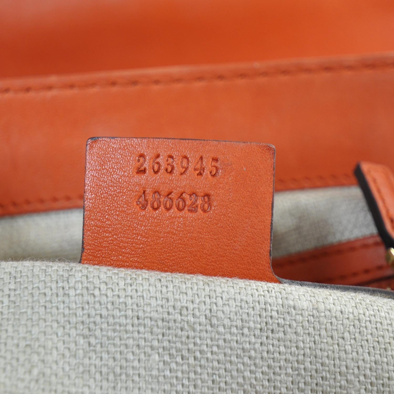 Gucci Leather Handmade Medium Top Handle Bag Orange 9 of 9