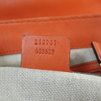 Gucci Leather Handmade Medium Top Handle Bag Orange 9 of 9