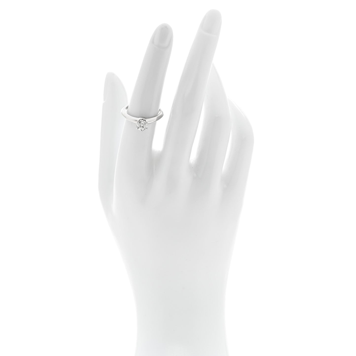 Platinum Diamond .54ct Solitaire Engagement Ring 53 6.5