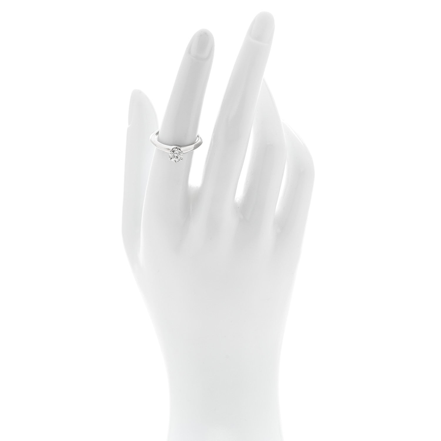 Tiffany Platinum Diamond .54ct Solitaire Engagement Ring 53 6.5 2 of 7