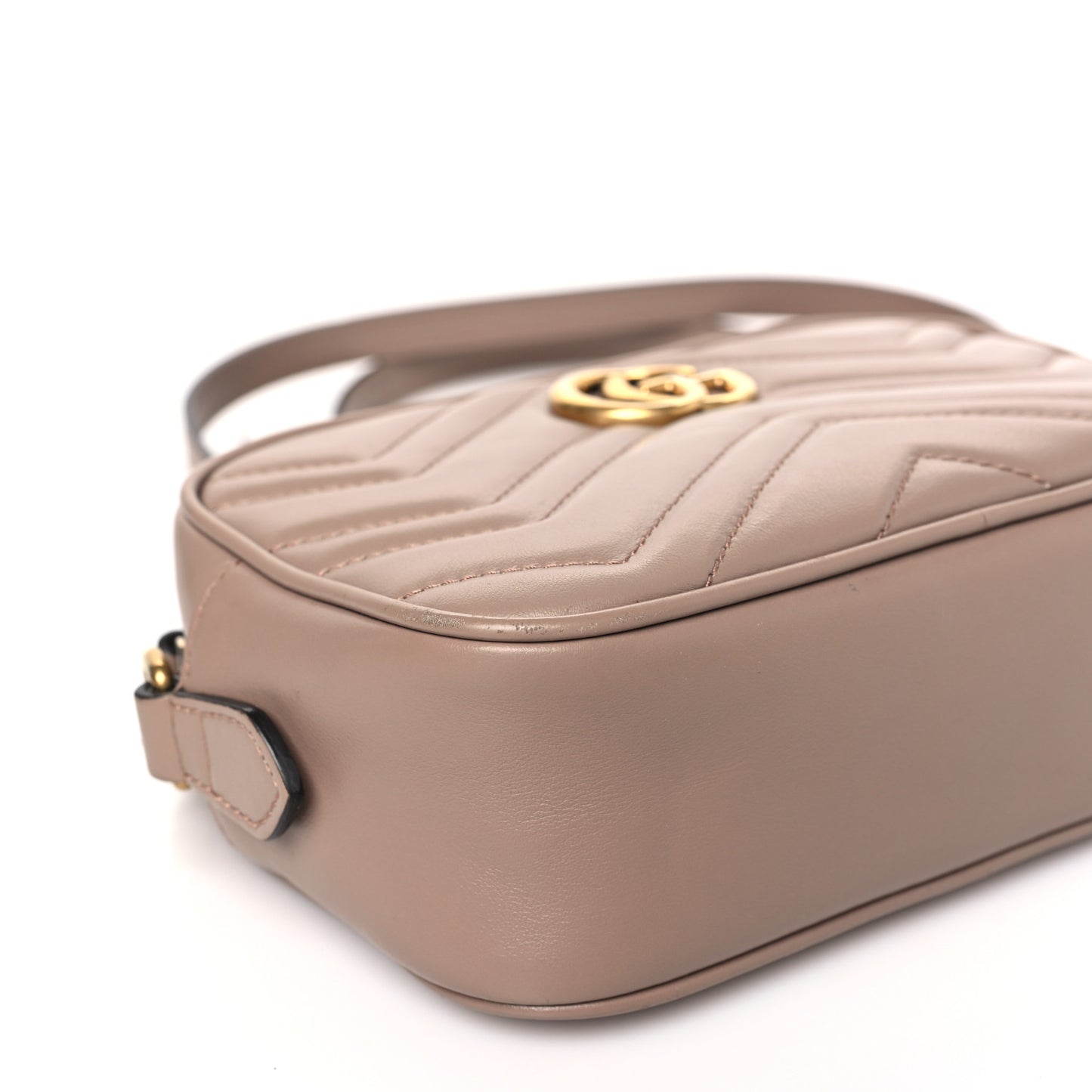 Calfskin Matelasse Mini GG Marmont Chain Shoulder Bag Porcelain Rose