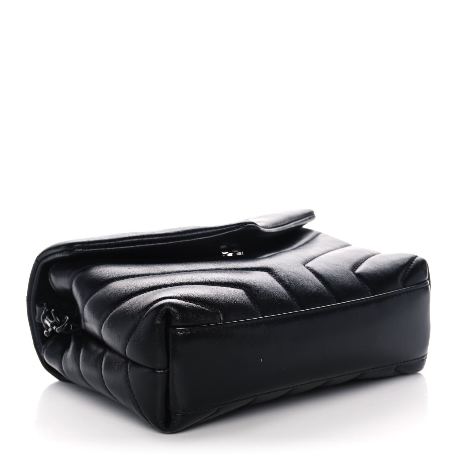 Saint Laurent Calfskin Y Quilted Monogram Toy Loulou Crossbody Bag Black 4 of 18