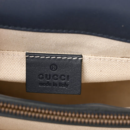 Gucci Moon Calfskin Bamboo Web Medium Dionysus Top Handle Bag Blue Emerald Hibiscus Red 5 of 10