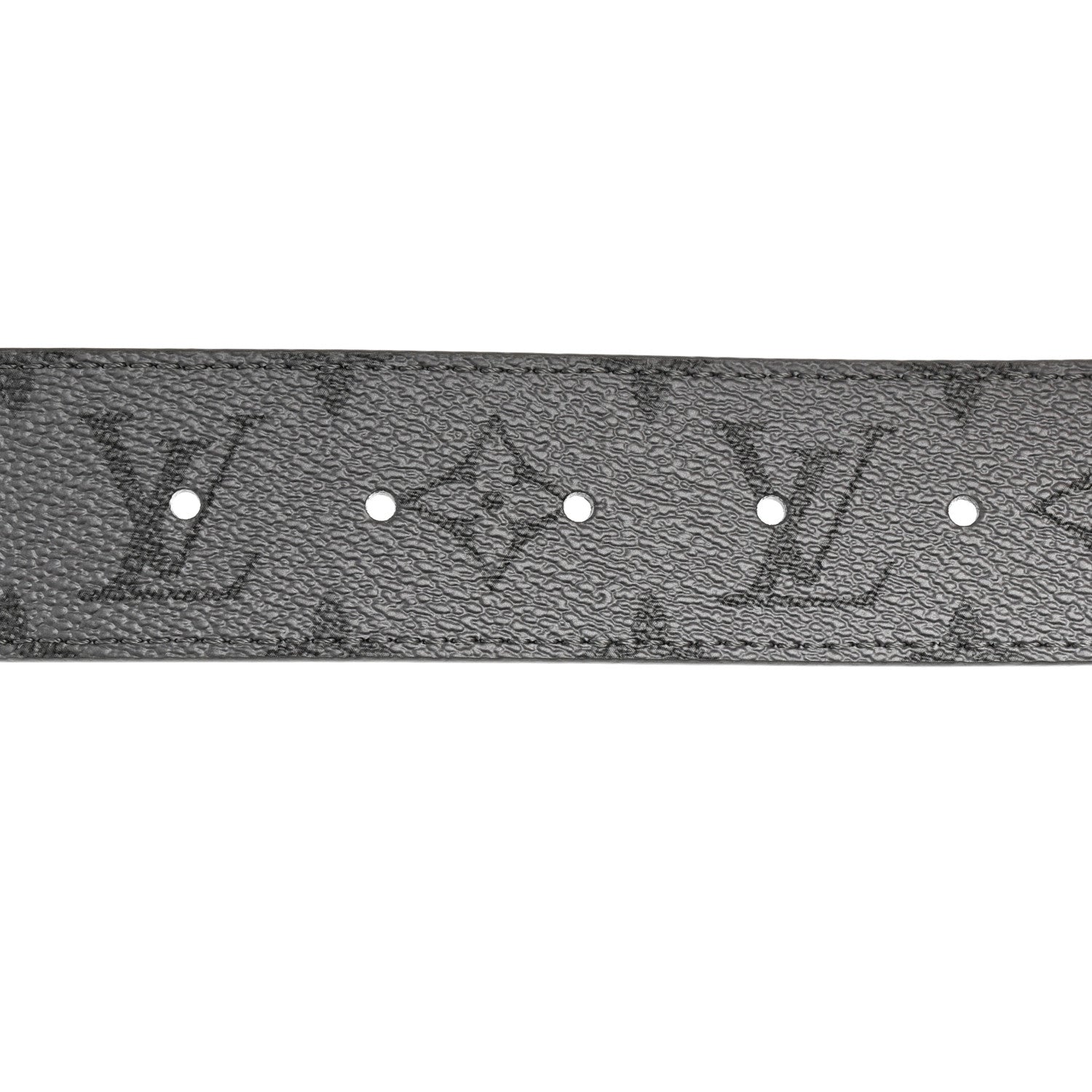 Louis Vuitton Monogram Reverse Taigarama 40mm Reversible LV Initiales Belt 95 38 Silver 5 of 6