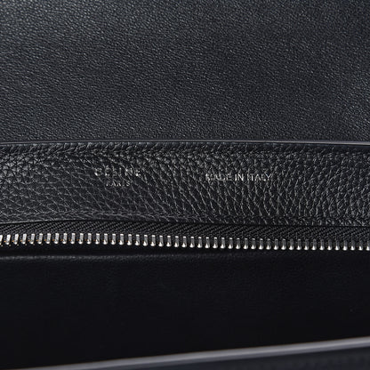 Celine Drummed Calfskin Suede Small Trapeze Black 6 of 9