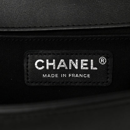 Chanel Calfskin Chevron Quilted Medium Boy Flap Black 6 of 10