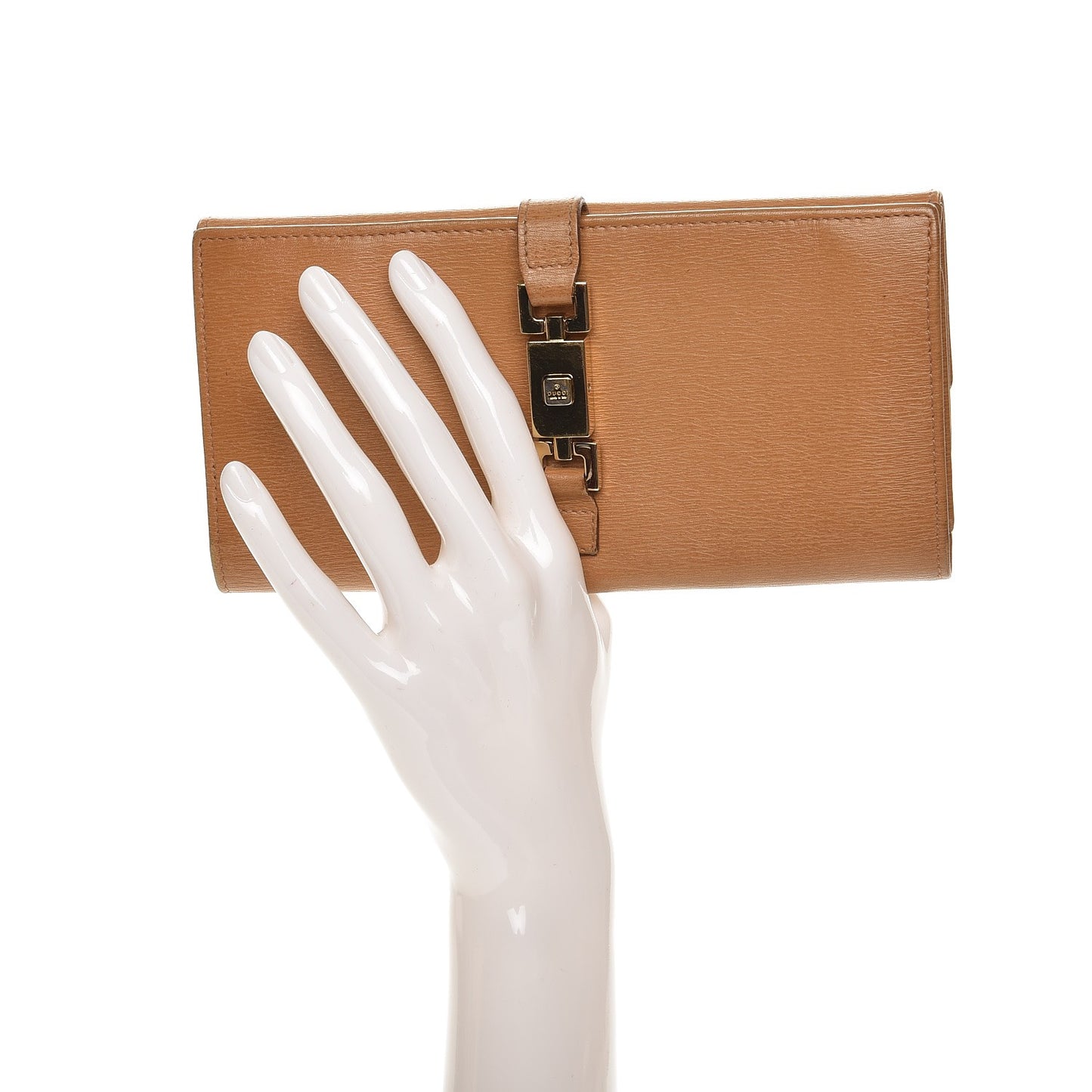 Calfskin Continental Bardot Wallet Camel