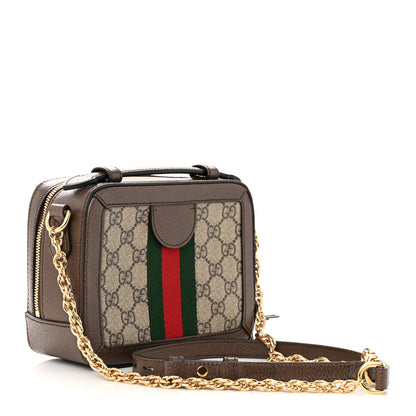 Gucci GG Supreme Monogram Mini Ophidia Top Handle Shoulder Bag Brown 3 of 10
