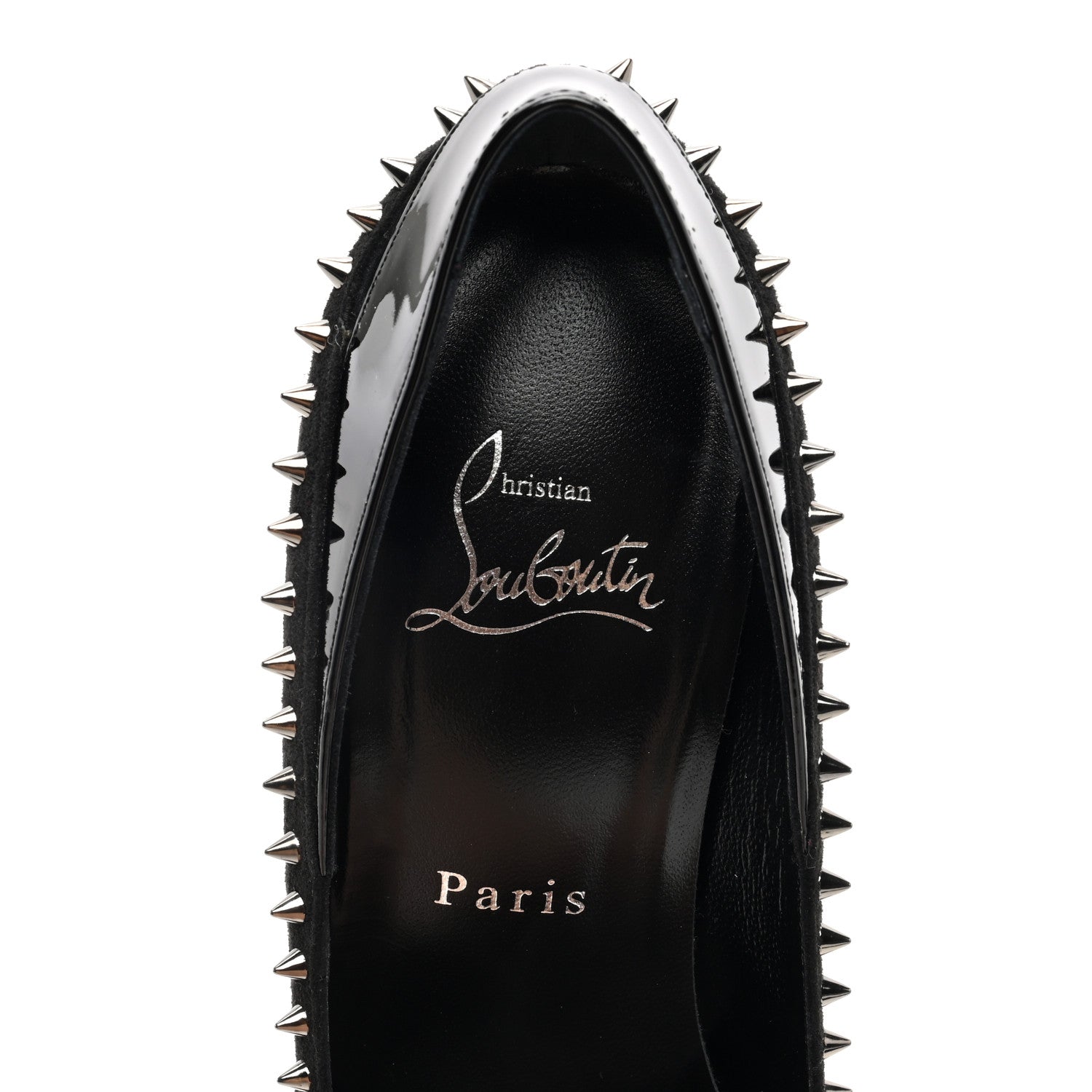Christian Louboutin Veau Velours Duvette 100 Pumps 37 Black Gun 7 of 7
