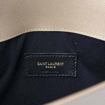 Saint Laurent Grain De Poudre Uptown Pouch Dark Beige 8 of 10