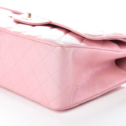 Chanel Iridescent Caviar Quilted Jumbo Double Flap Rose Pink 6 of 9