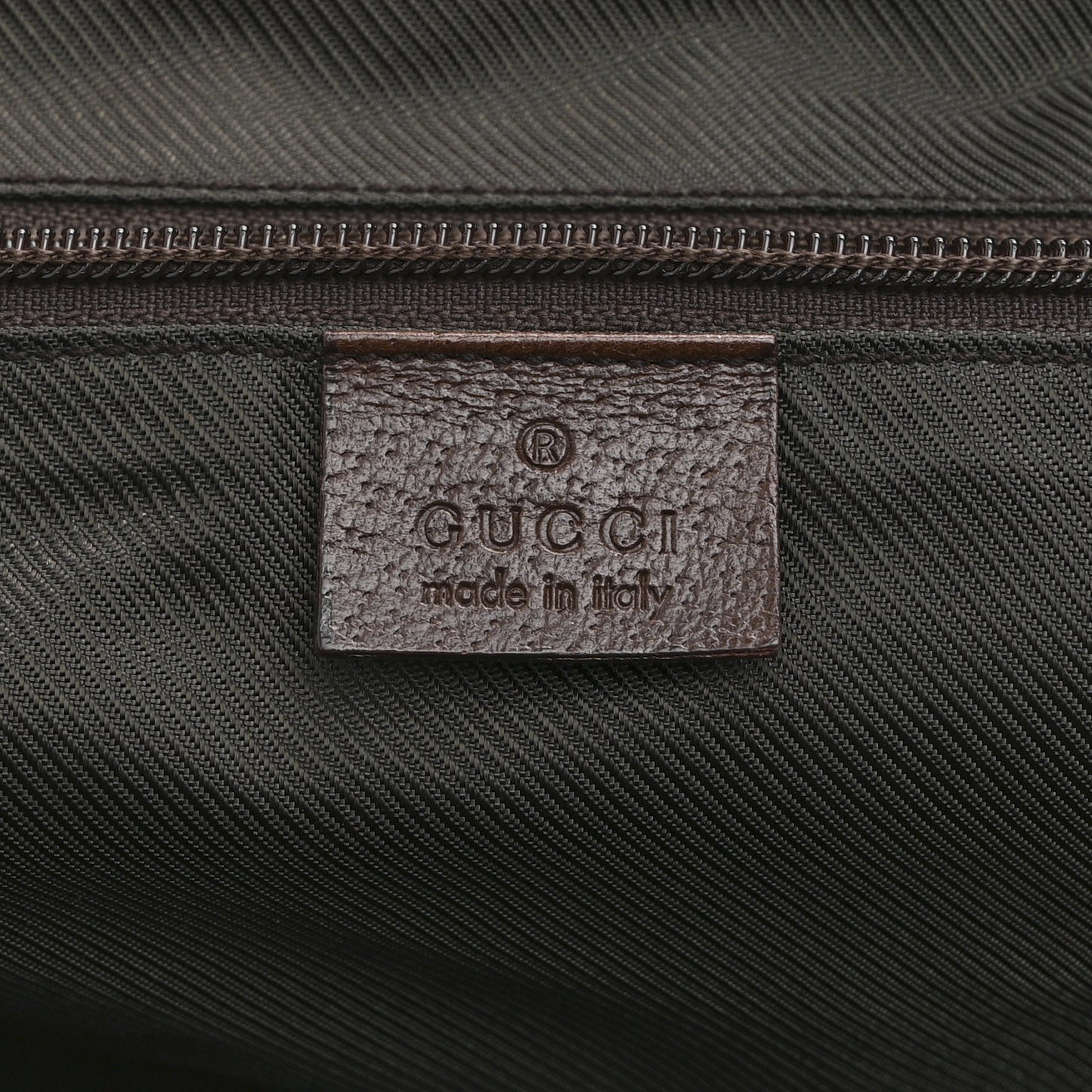 GG Monogram Large Web Handle Bucket Tote Dark Brown