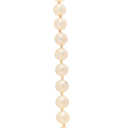 Chanel Crystal Pearl CC Long Necklace Silver 6 of 7