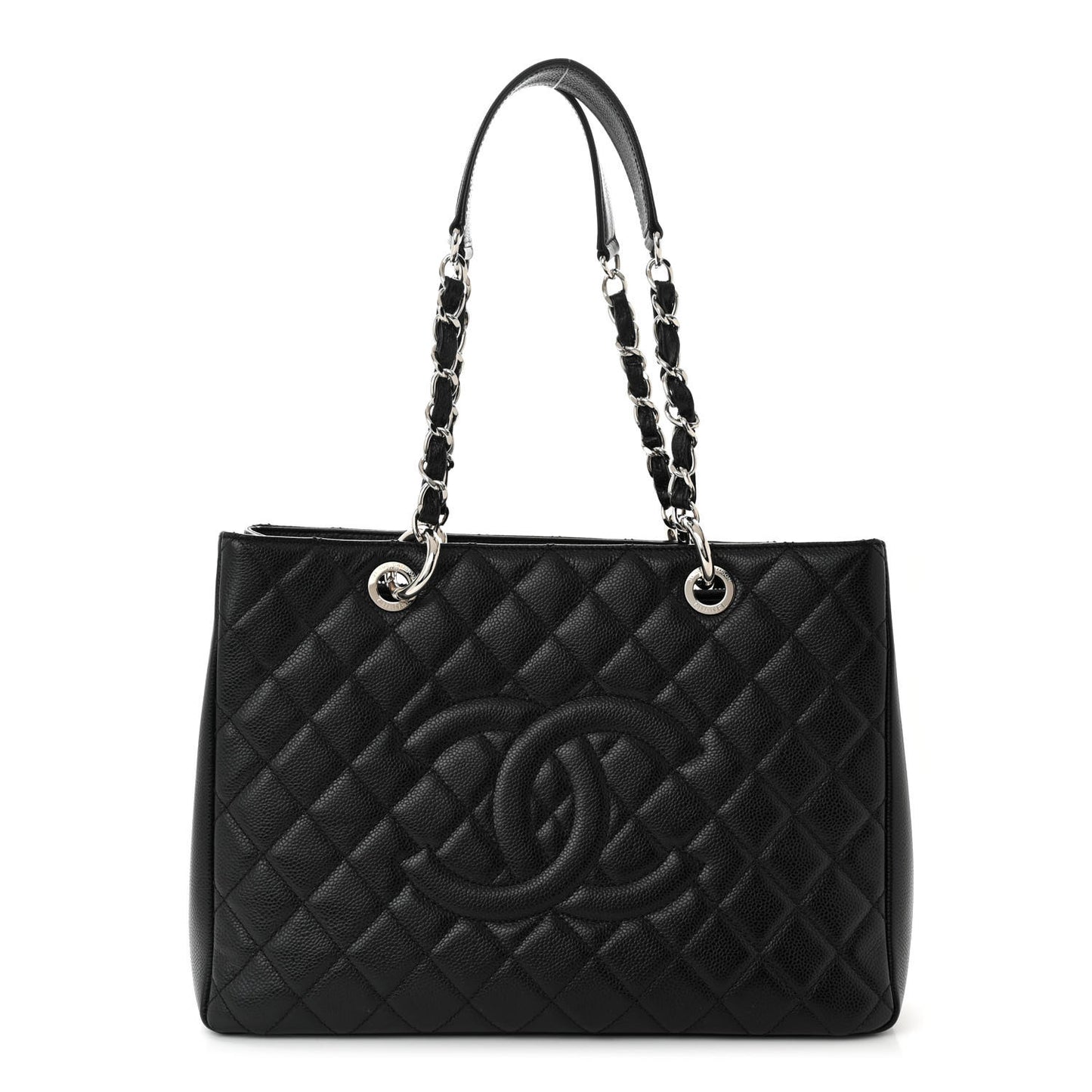 Caviar Quilted Grand Shopping Tote GST Black