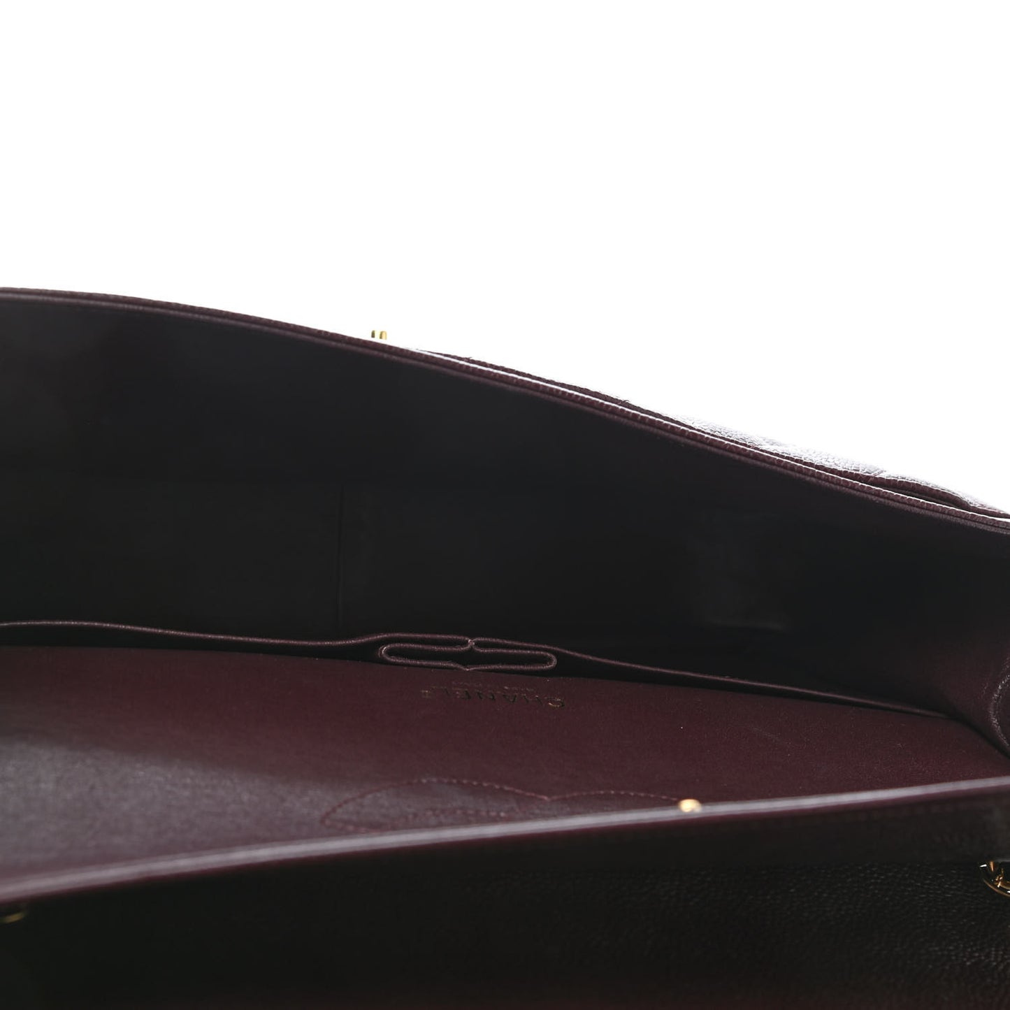Caviar Quilted Maxi Double Flap Burgundy