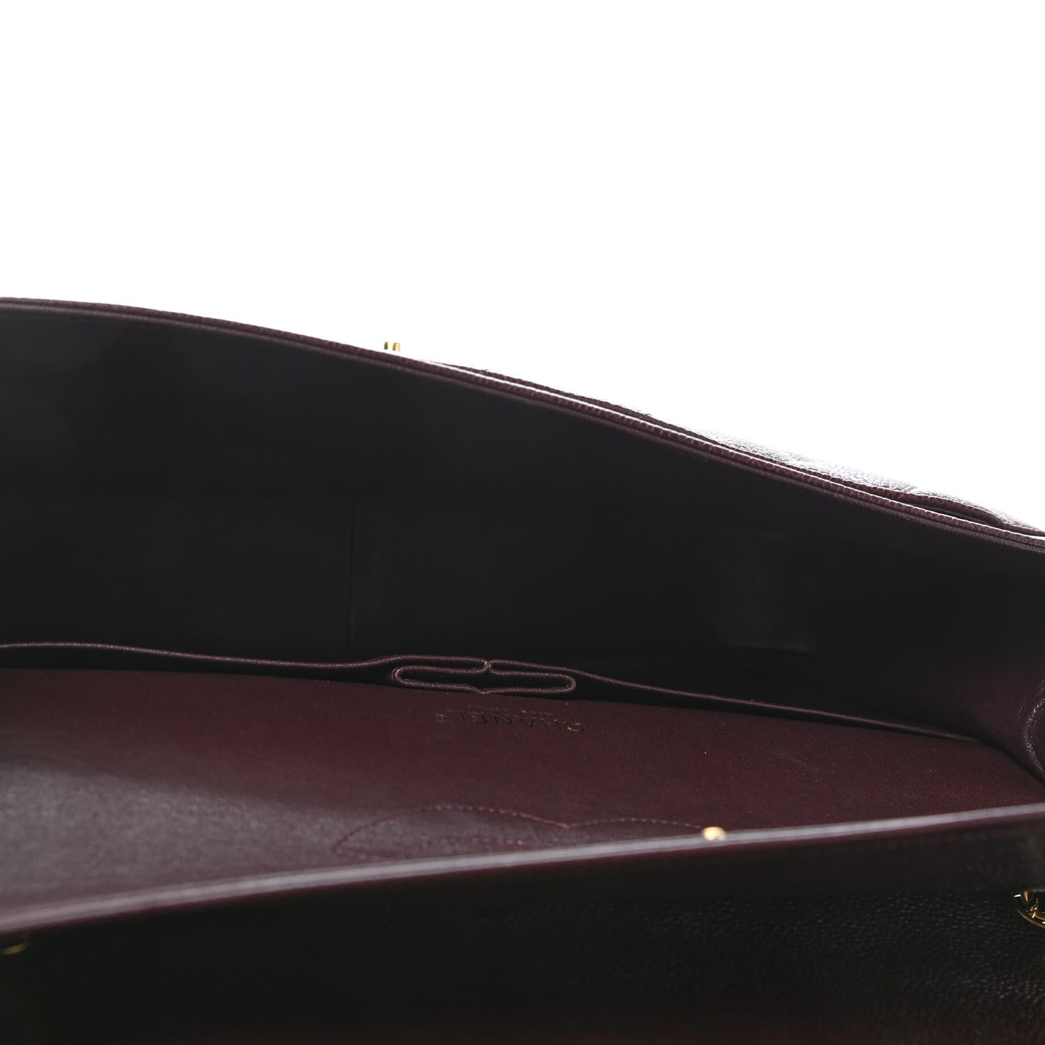Chanel Caviar Quilted Maxi Double Flap Burgundy 4 of 4