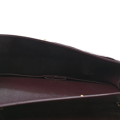 Chanel Caviar Quilted Maxi Double Flap Burgundy 4 of 4