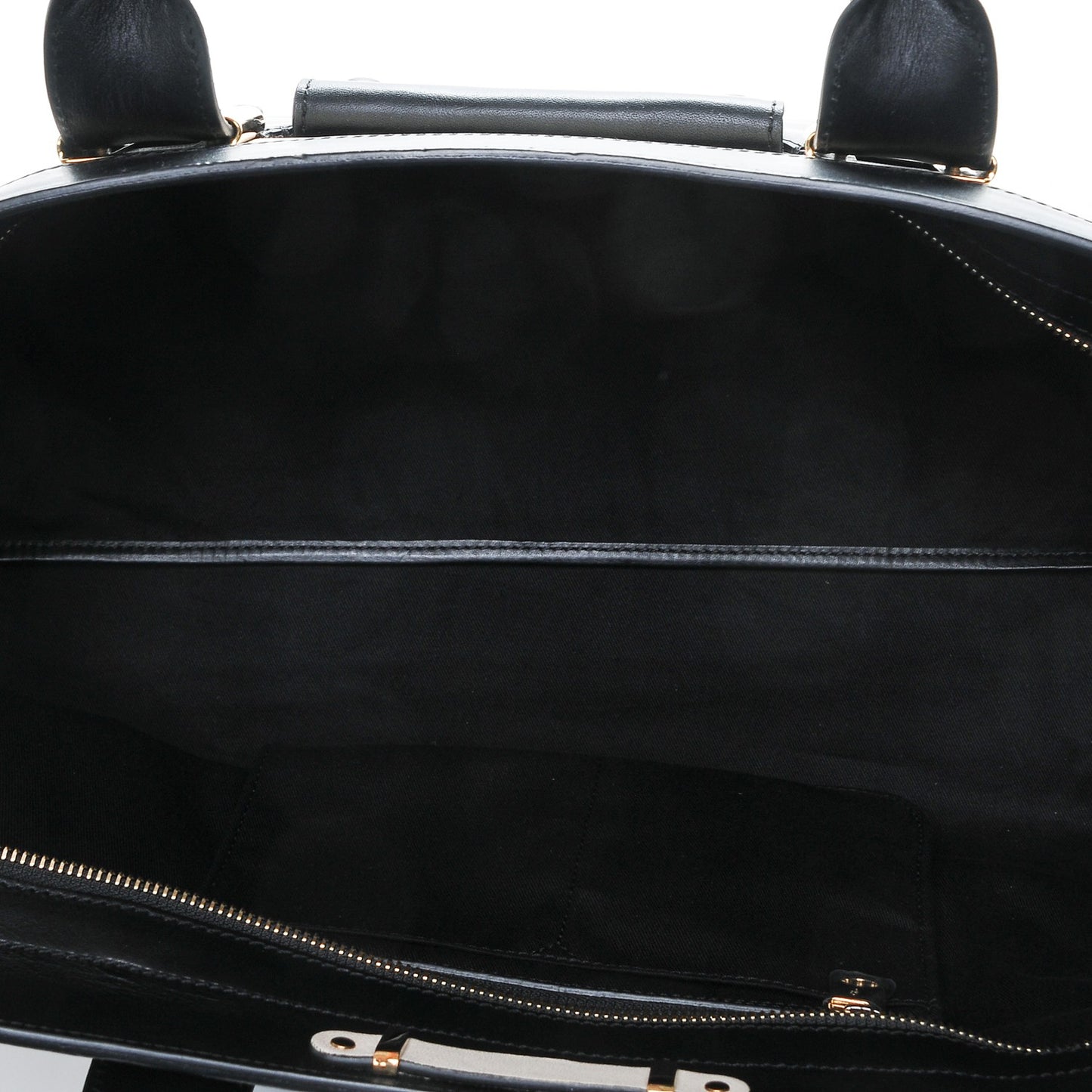 Sheepskin Calfskin Large Alice Satchel Husky White
