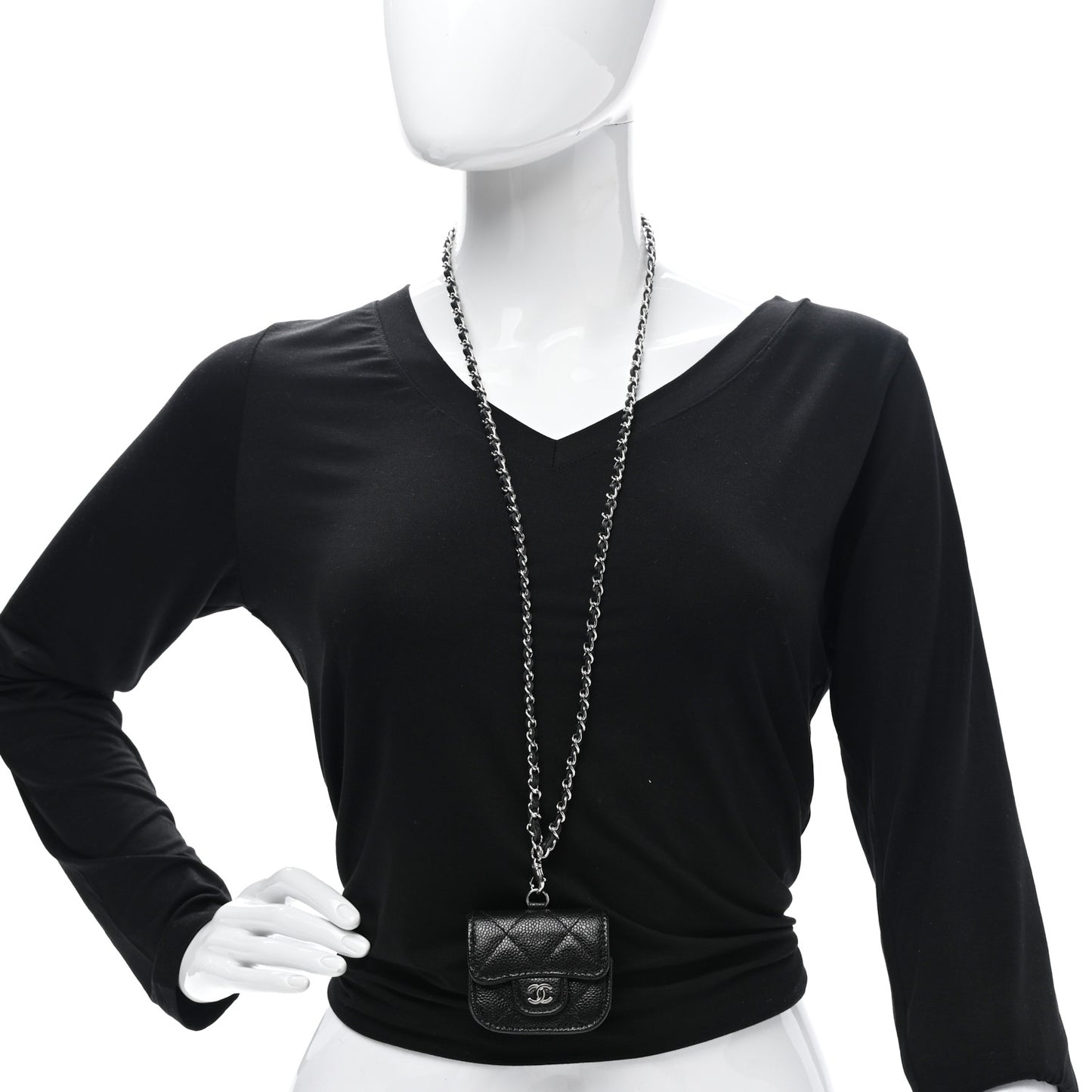 Caviar Quilted Airpods Pro Case Black