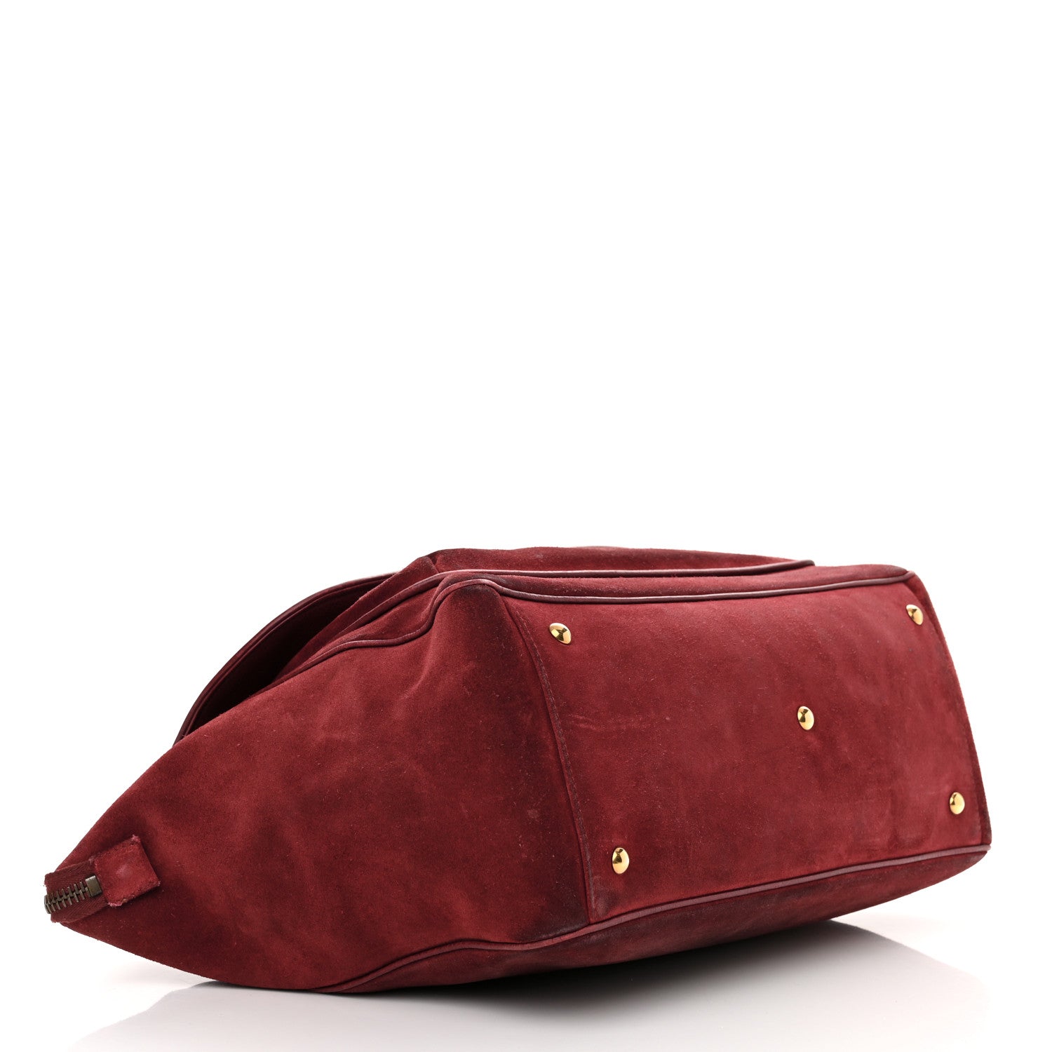 Gucci Suede Medium 1973 Top Handle Satchel Red 4 of 18