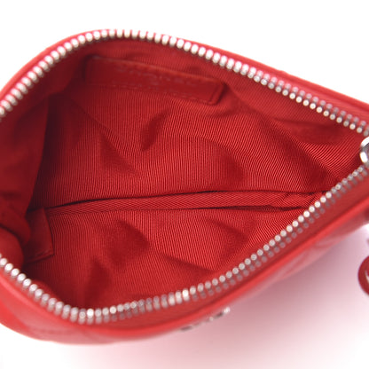 Chanel Lambskin Small Ground Control Cosmetic Case Dark Red 5 of 8