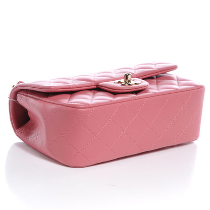 Chanel Lambskin Quilted Valentine Charms Mini Rectangular Flap Pink 4 of 10