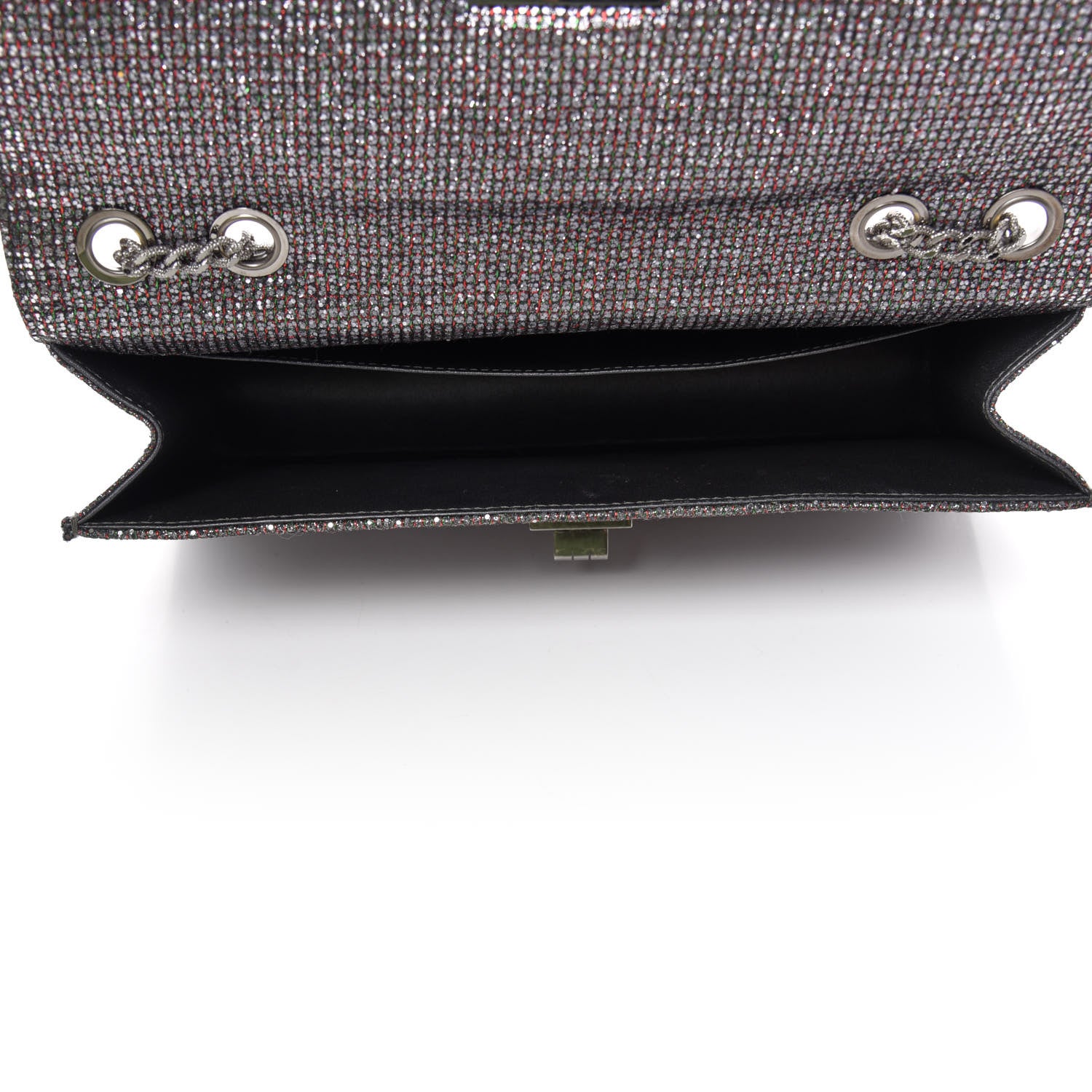 Chanel Crystal Quilted Mademoiselle Reissue 2.55 Flap Dark Silver 5 of 10