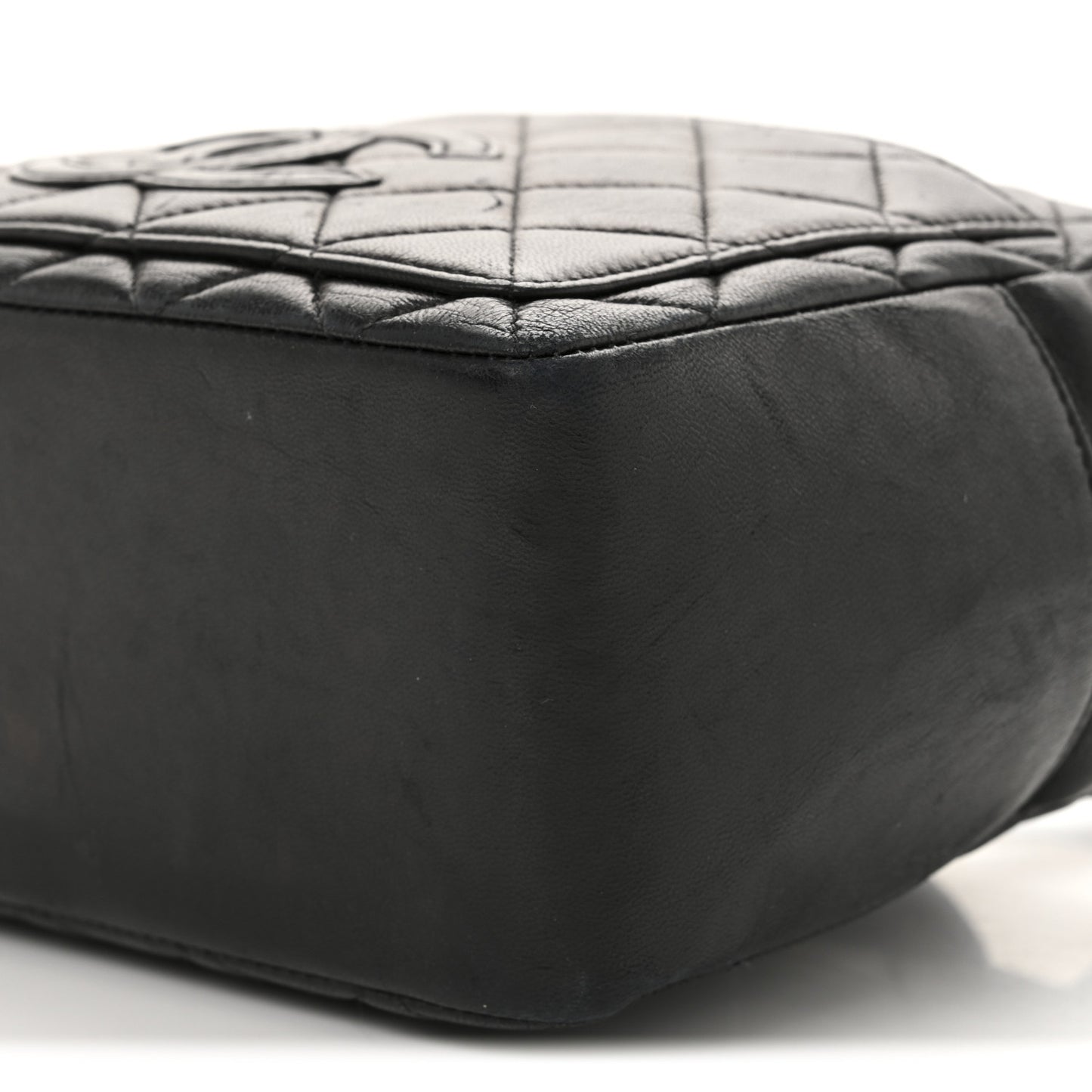 Lambskin Quilted CC Pocket Tote Black