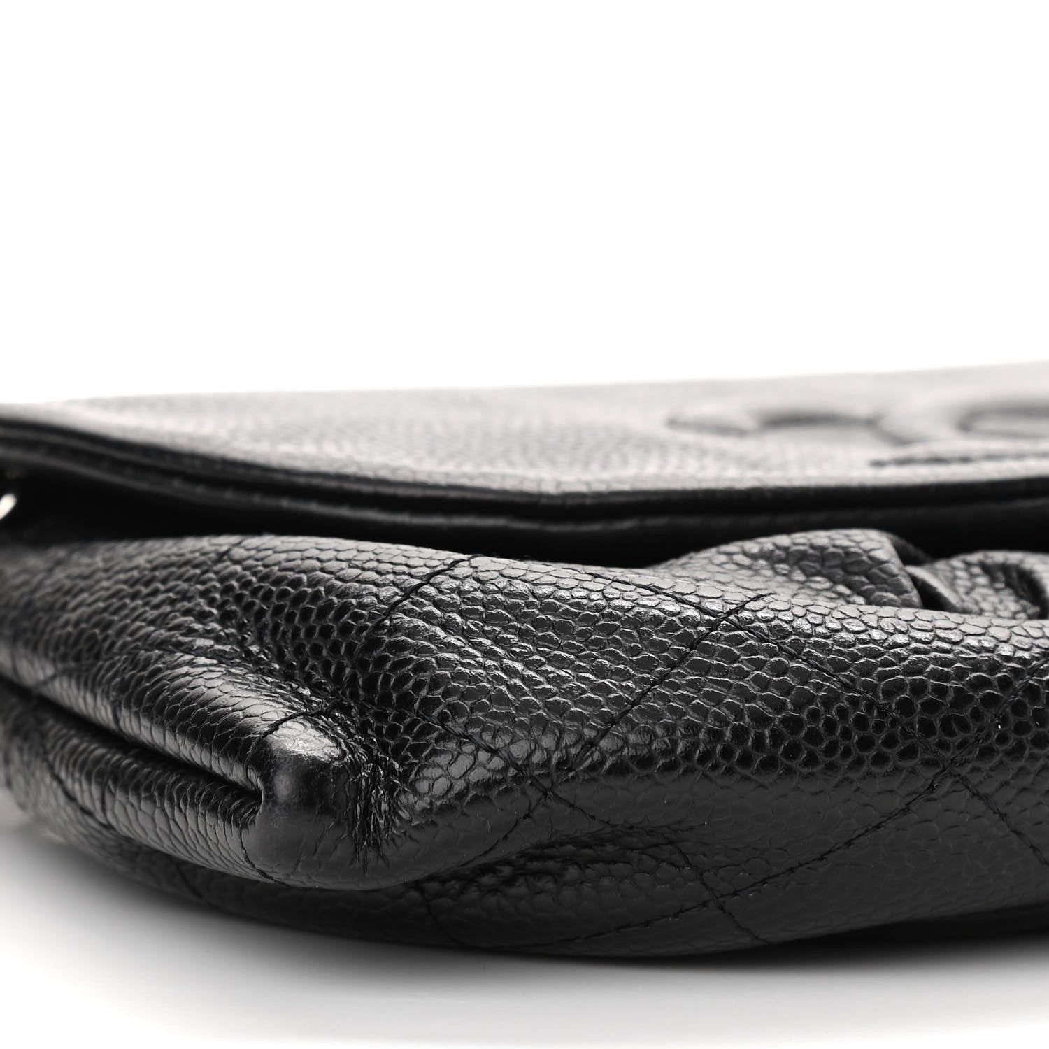 Chanel Caviar Half Moon Wallet On Chain WOC Black 10 of 11