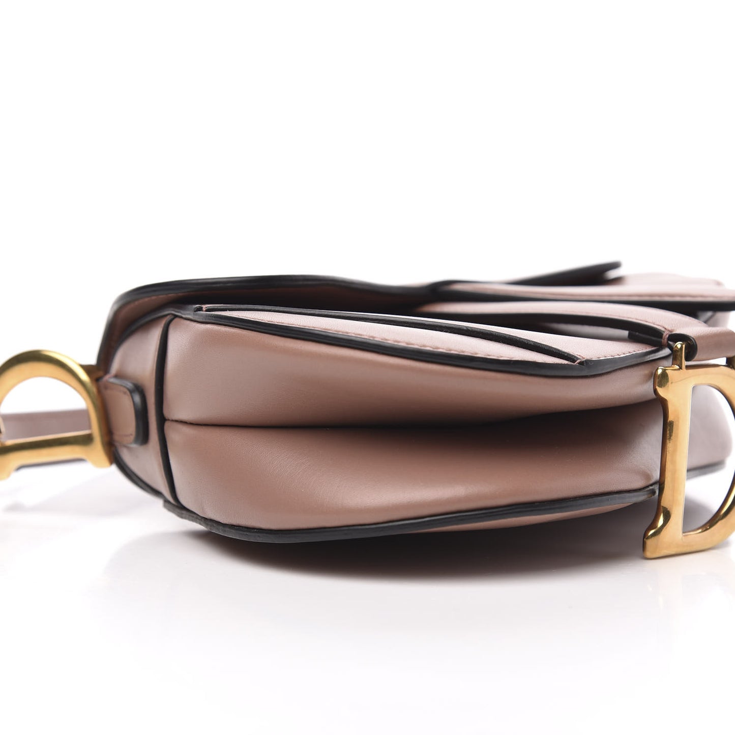 Calfskin Mini Saddle Bag Taupe