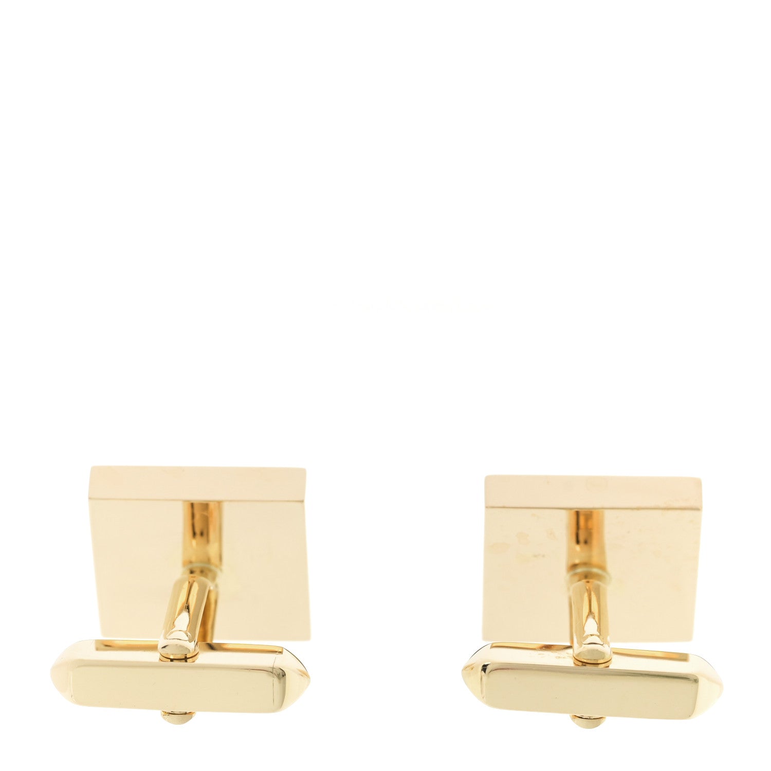 Bulgari 18K Yellow Gold Black Onyx Square Cufflinks 3 of 4