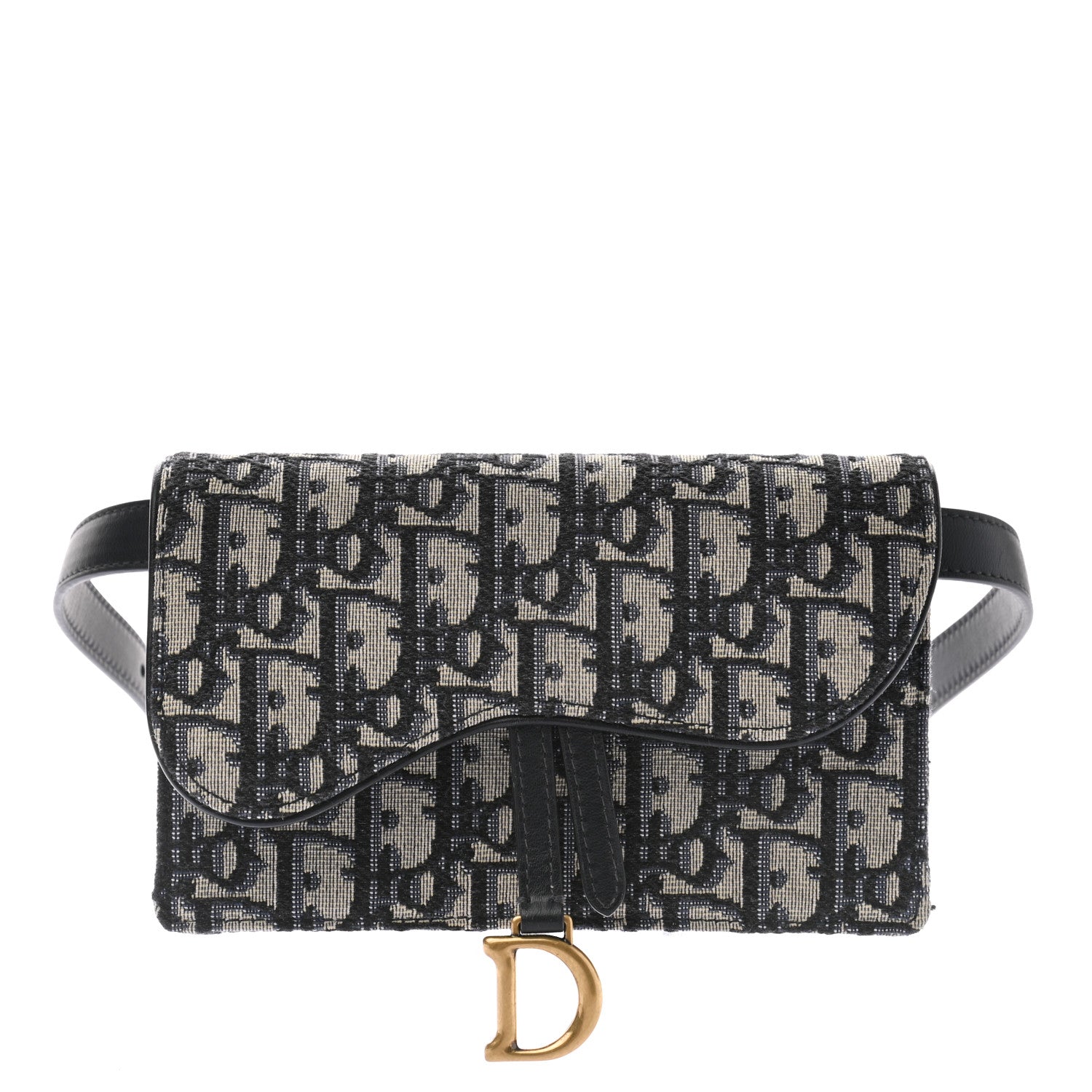 Christian Dior Oblique Saddle Belt Bag Blue 1 of 9