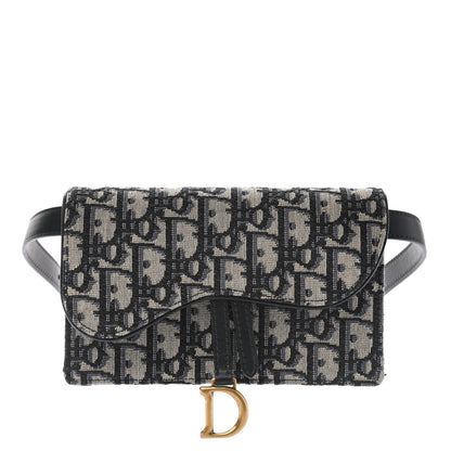 Christian Dior Oblique Saddle Belt Bag Blue 1 of 9