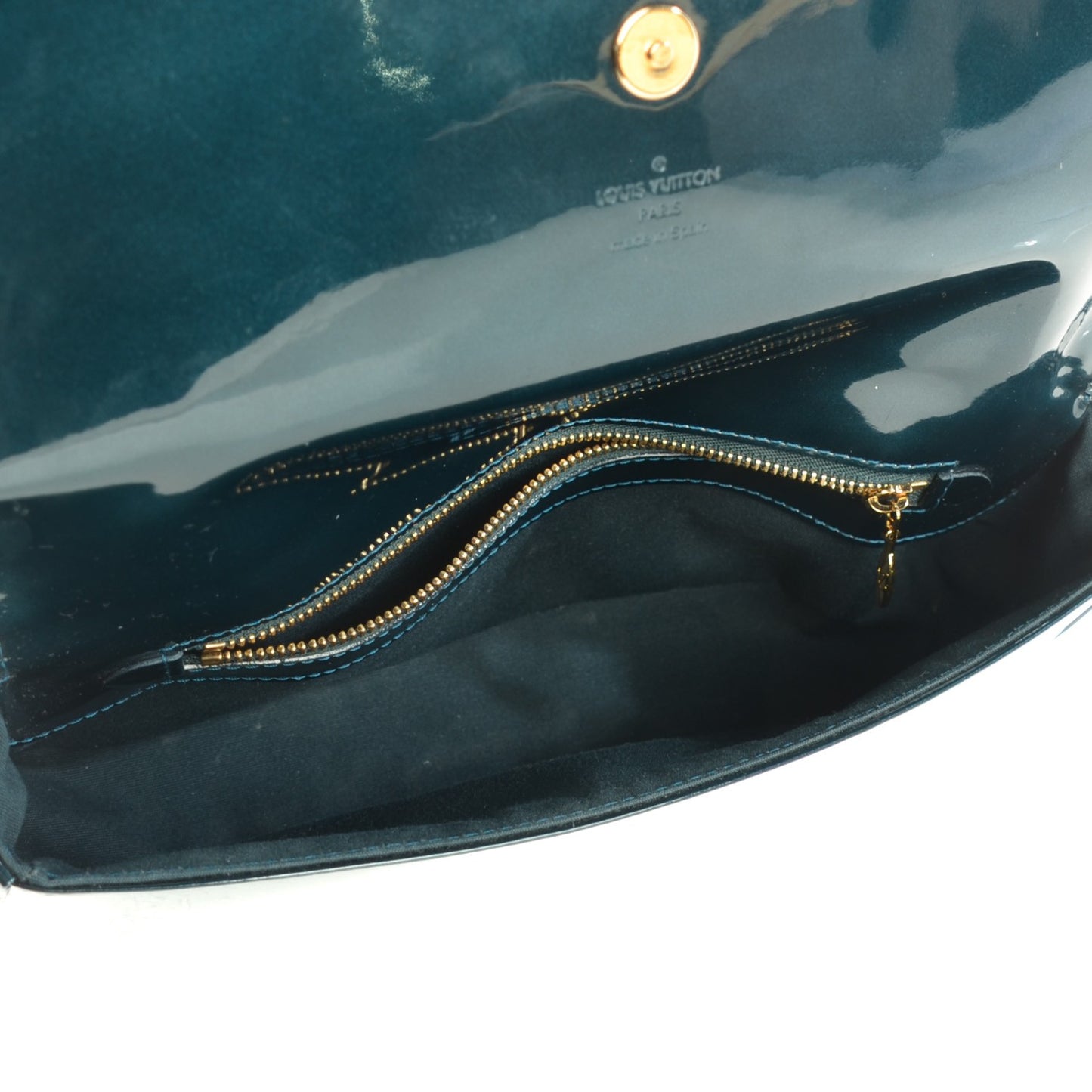 Patent Sobe Clutch Blue Nuit