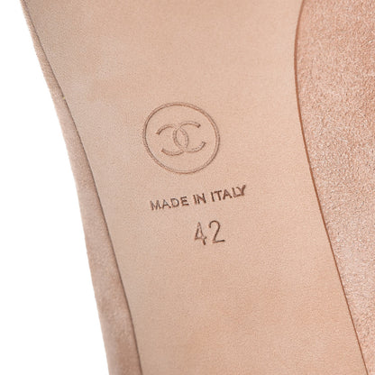 Chanel Suede Patent Calfskin CC Cap Toe Pumps 42 Pink 7 of 12