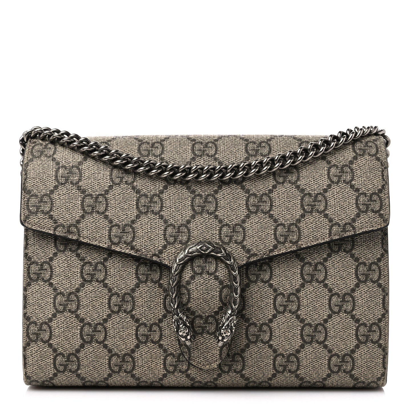 GG Supreme Monogram Mini Dionysus Chain Wallet Beige Taupe