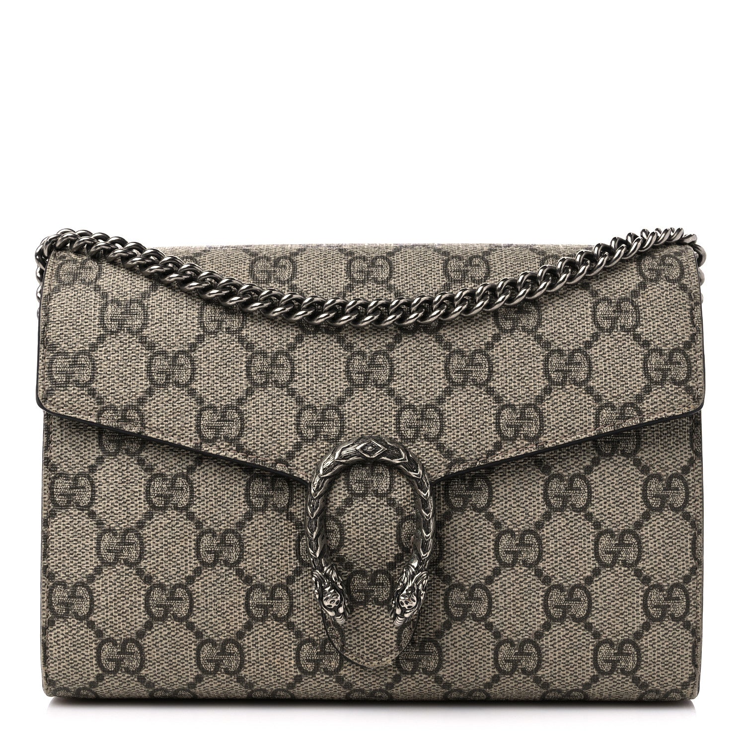 Gucci GG Supreme Monogram Mini Dionysus Chain Wallet Beige Taupe 1 of 14
