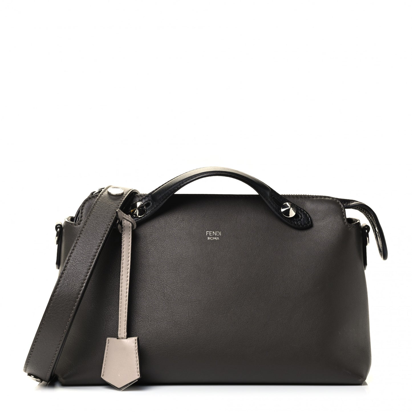 Vitello Dolce 4 Color Medium By The Way Boston Bag Carbone Grigio Polvere Multicolor