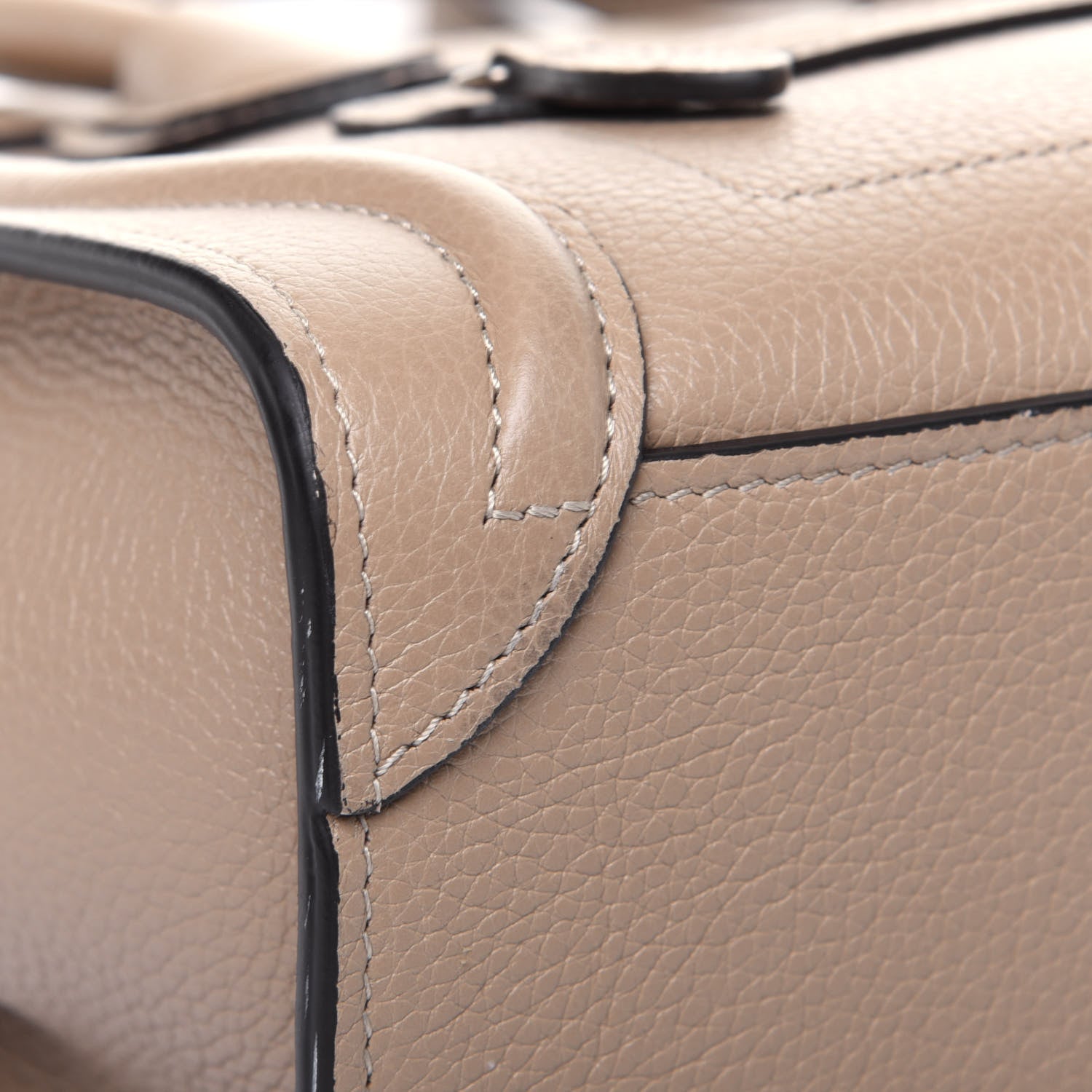 Celine Drummed Calfskin Nano Luggage Dune 11 of 15