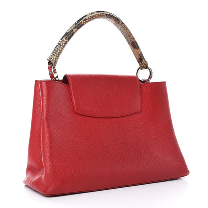 Louis Vuitton Taurillon Snakeskin Capucines MM Rubis 3 of 20