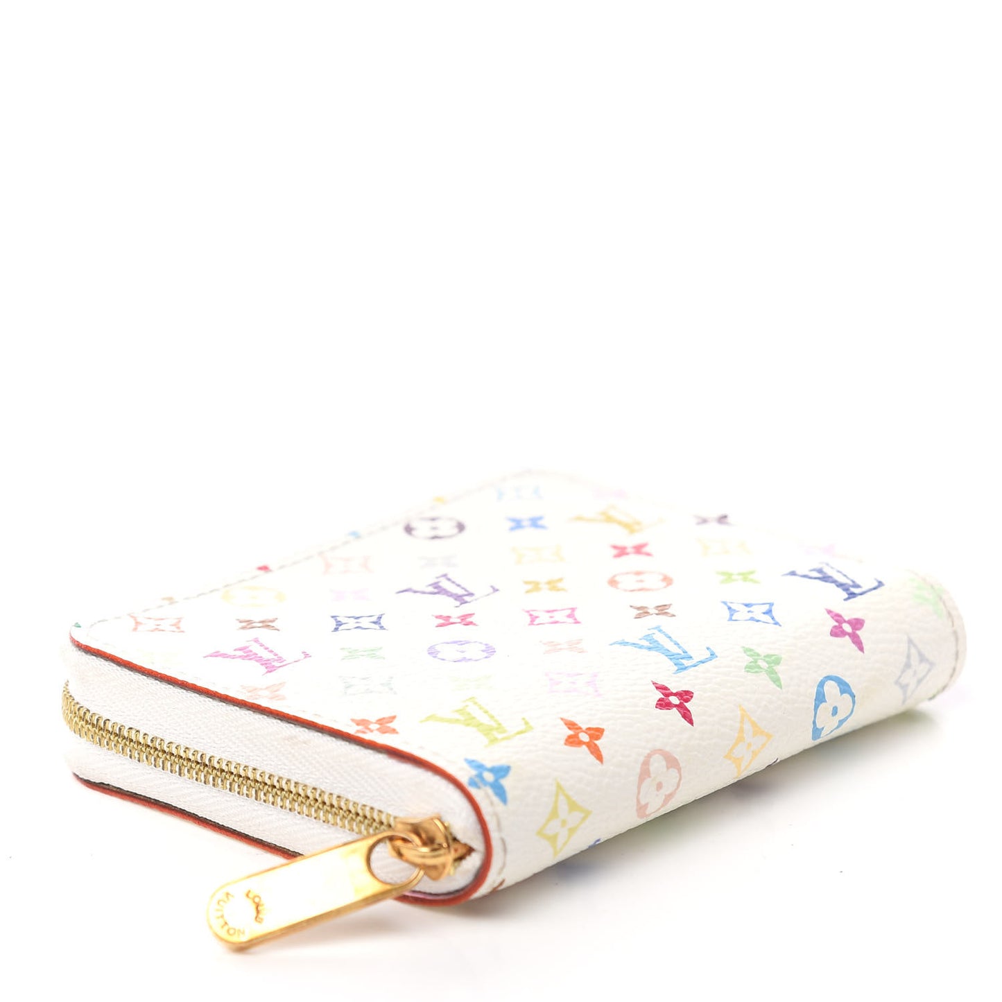 Monogram Multicolor Zippy Coin Purse Wallet White Litchi