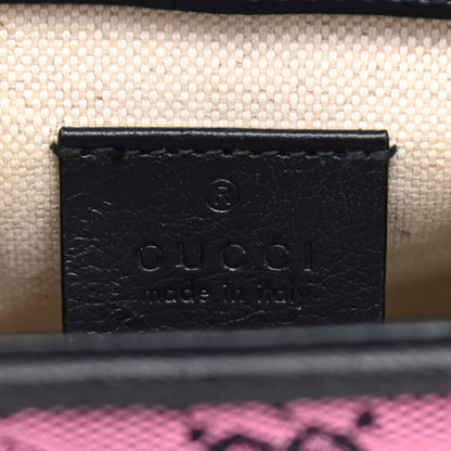 Gucci Monogram Multicolor Matelasse Diagonal Mini GG Marmont Top Handle Shoulder Bag Pink Blue 11 of 23