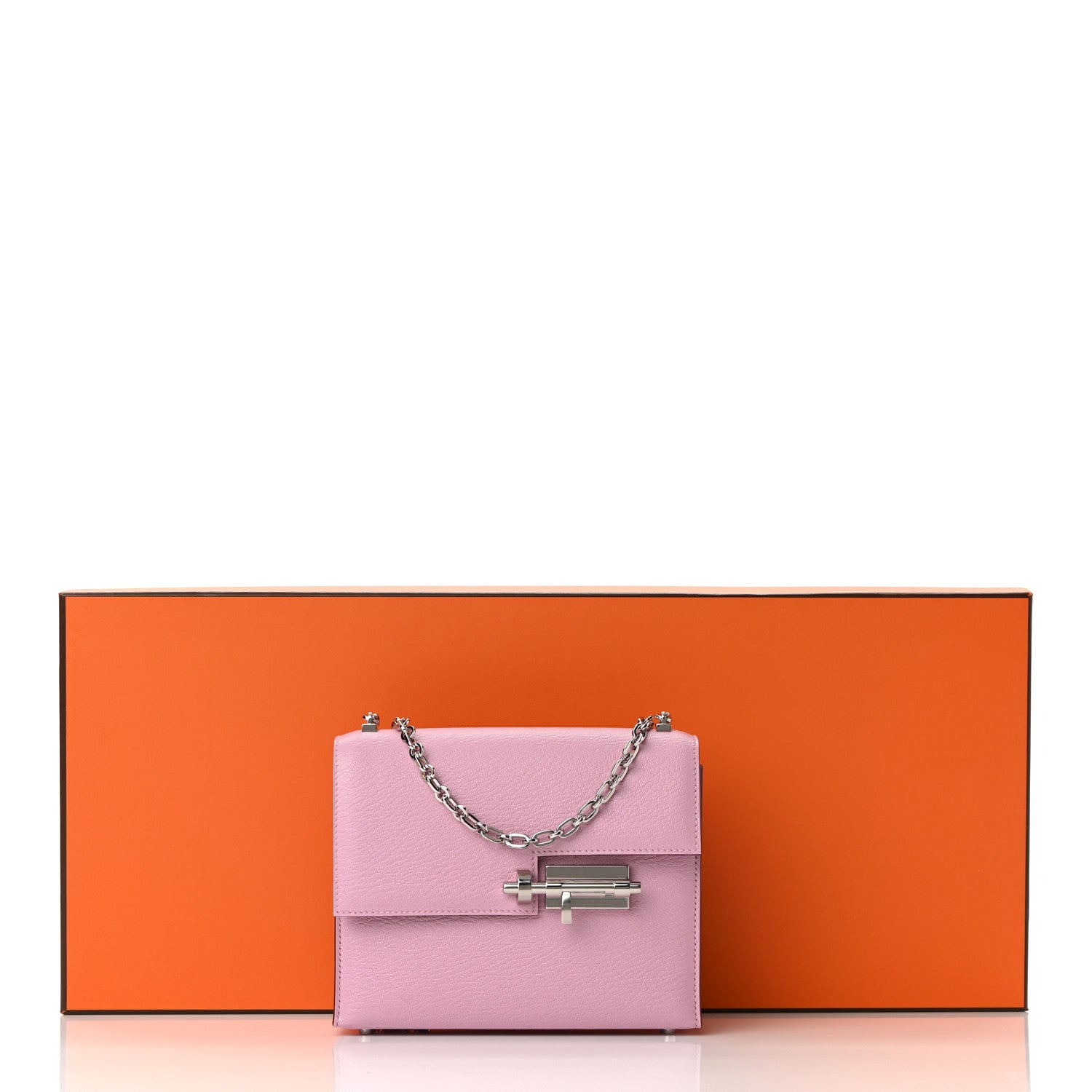 Hermes Chevre Chamkila Mini Verrou Chaine Bag Mauve Sylvestre 11 of 11