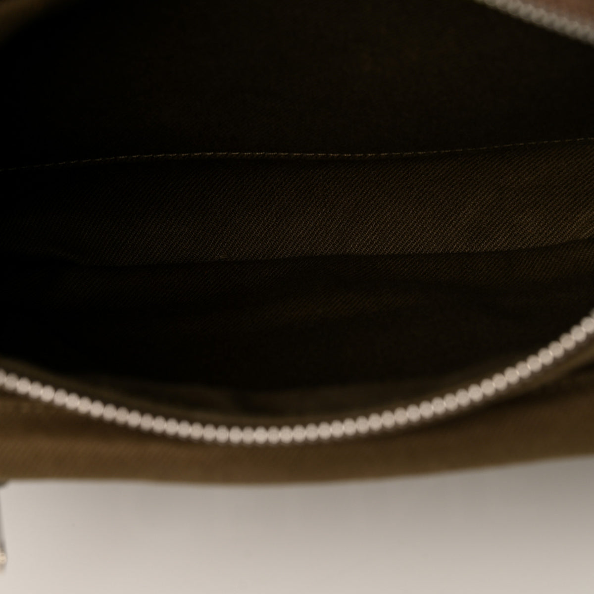 Cotton Gabardine Logo Print Trekking Belt Bag Khaki